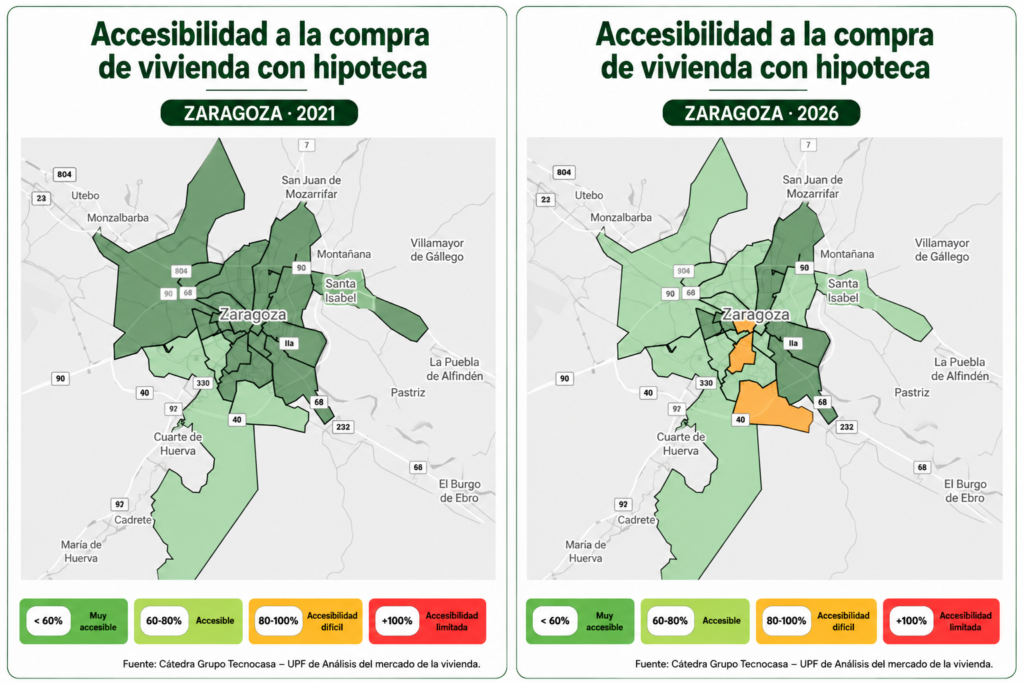 Mapa de accesibilidad hipotecaria de Zaragoza