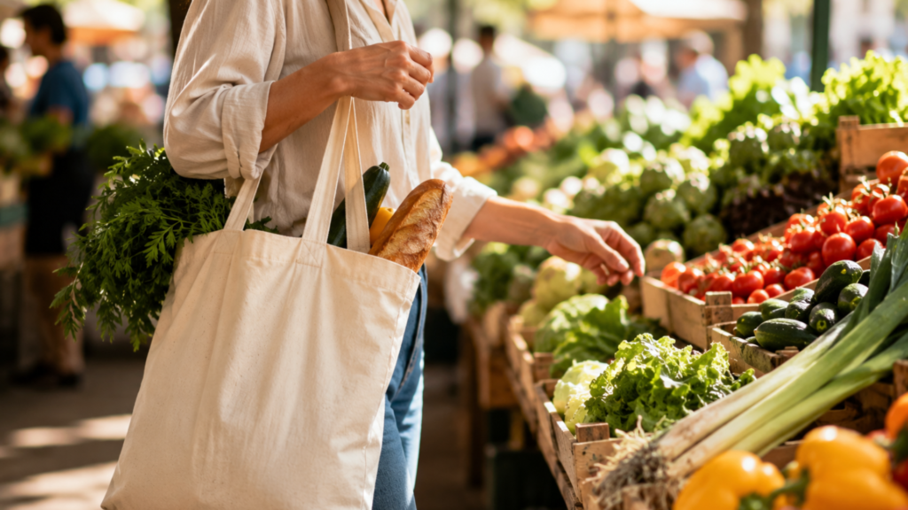 Comprar con bolsas reciclables
