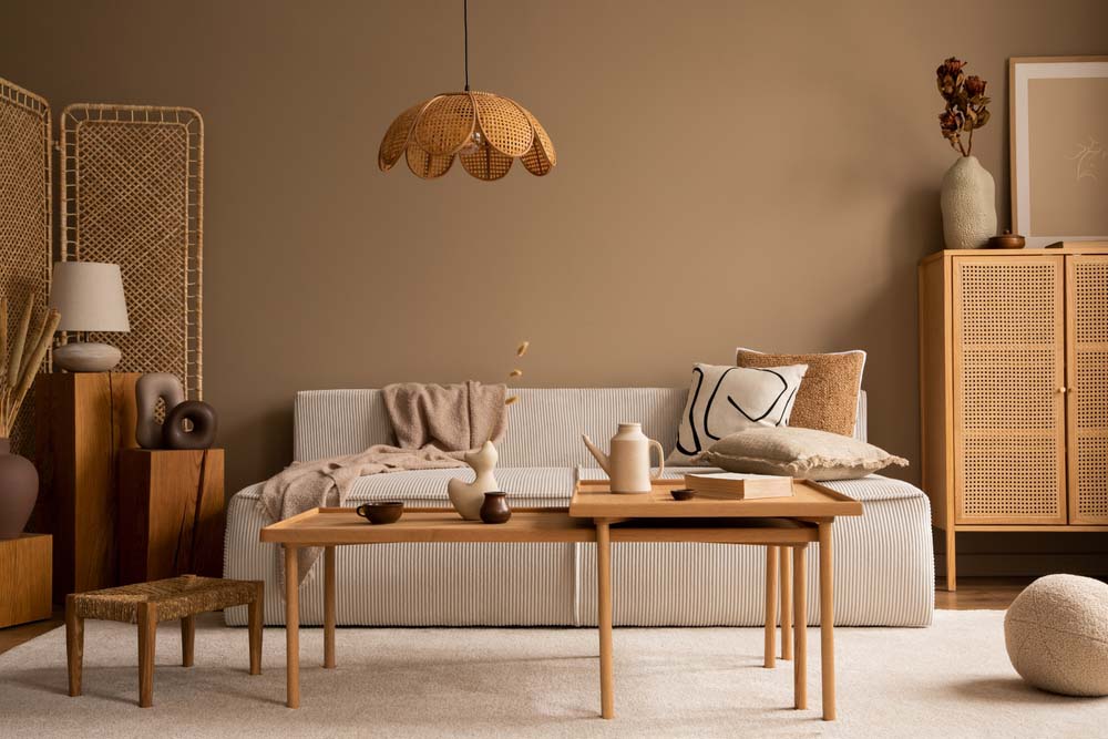 decoración tonos tierra
